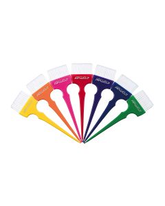 Comair Tinting Brushes Rainbow Large 7 Pcs Colored With White Soft