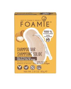 Foamie Shampoo Bar Kiss Me Argan (Anti-Frizz Shampoo For Frizzy Hair) 80 G