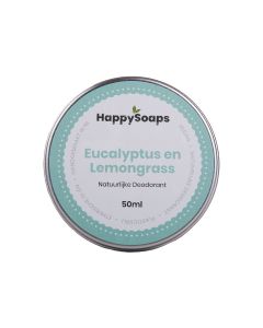 HappySoaps Natuurlijke Deodorant Eucalyptus en Lemongrass 50 g